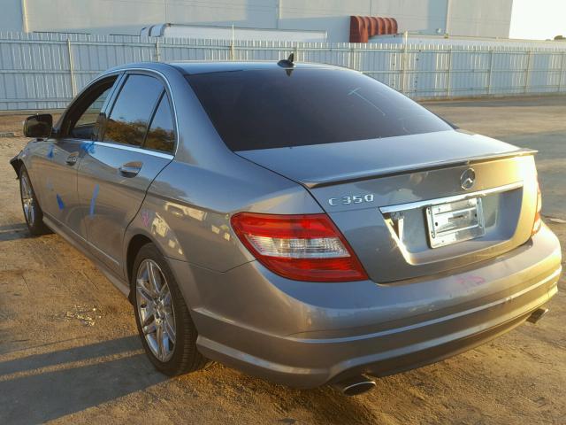 WDDGF56X78F137286 - 2008 MERCEDES-BENZ C 350 GRAY photo 3