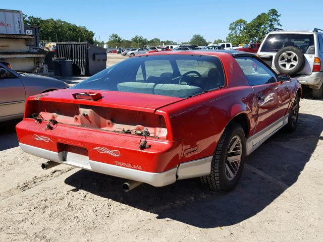 1G2FW21F0HN239591 - 1987 PONTIAC FIREBIRD T RED photo 4