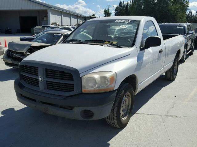 1D7HA16K26J183621 - 2006 DODGE RAM 1500 S WHITE photo 2