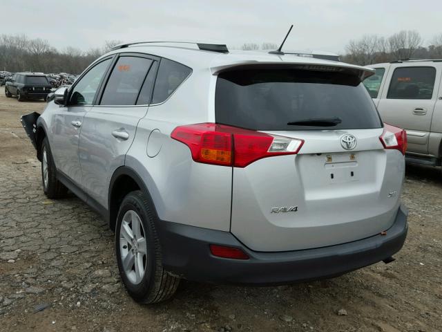 2T3WFREV9EW088292 - 2014 TOYOTA RAV4 XLE SILVER photo 3