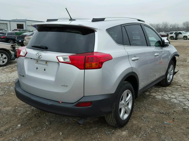 2T3WFREV9EW088292 - 2014 TOYOTA RAV4 XLE SILVER photo 4