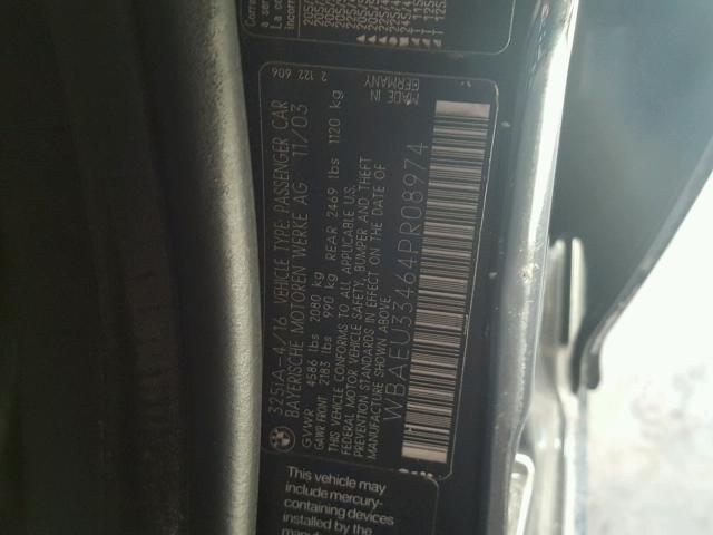 WBAEU33464PR08974 - 2004 BMW 325 XI BLACK photo 10