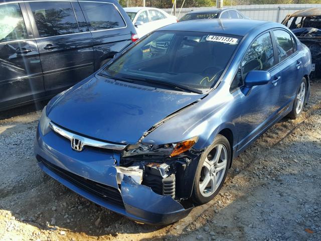 1HGFA165X7L117952 - 2007 HONDA CIVIC LX BLUE photo 2