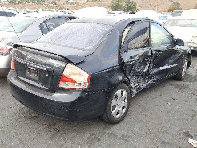 KNAFE122085582001 - 2008 KIA SPECTRA EX BLACK photo 4