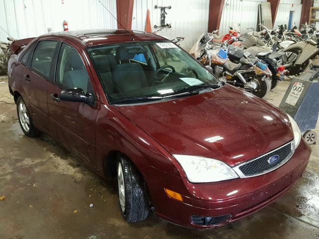 1FAHP34N56W132270 - 2006 FORD FOCUS ZX4 BURGUNDY photo 1