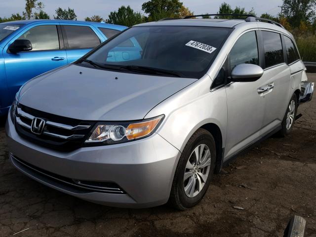 5FNRL5H61EB039094 - 2014 HONDA ODYSSEY EX SILVER photo 2