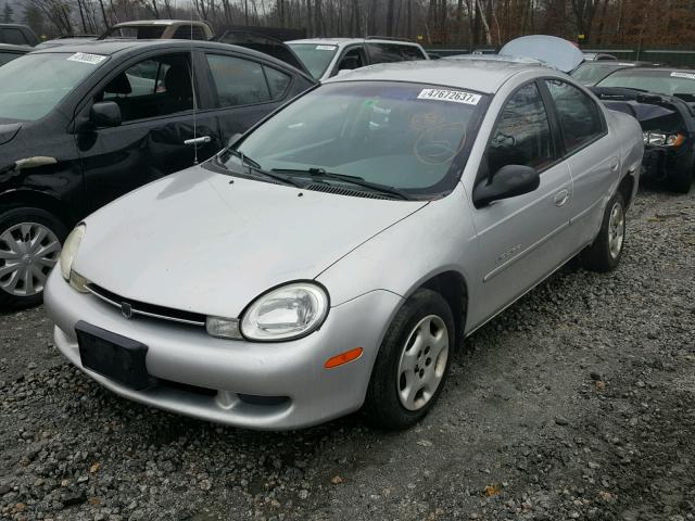 1B3ES46C71D290404 - 2001 DODGE NEON SE SILVER photo 2