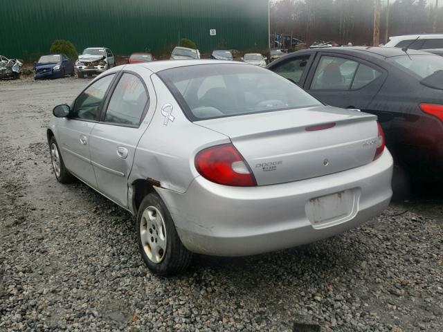 1B3ES46C71D290404 - 2001 DODGE NEON SE SILVER photo 3