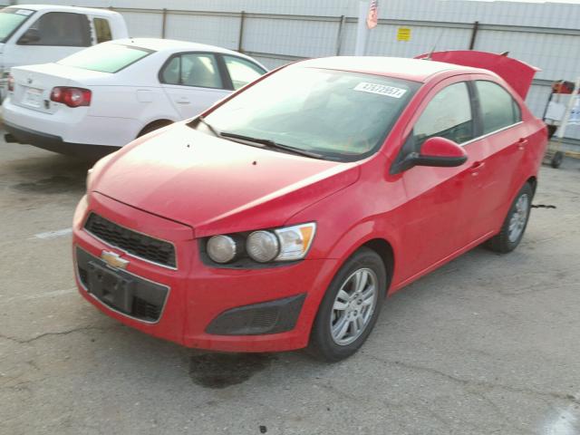 1G1JC5SH8E4172684 - 2014 CHEVROLET SONIC LT RED photo 2