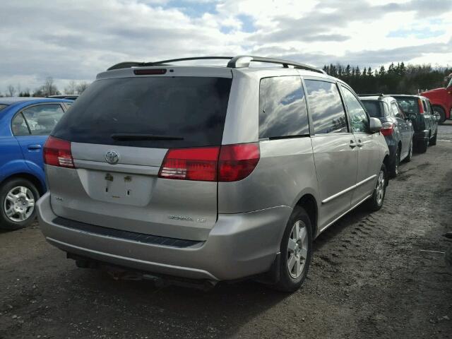 5TDZA23C64S144189 - 2004 TOYOTA SIENNA CE GRAY photo 4