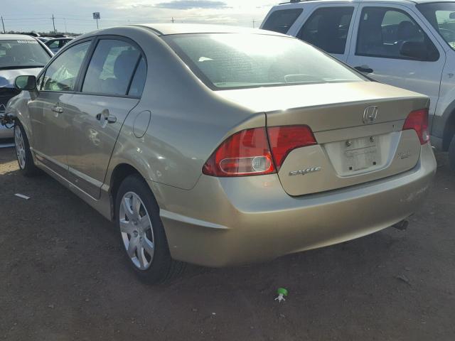 1HGFA16507L114803 - 2007 HONDA CIVIC LX GOLD photo 3