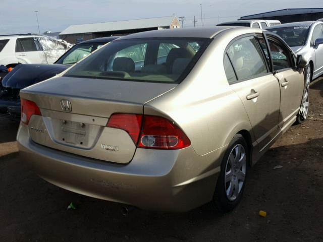 1HGFA16507L114803 - 2007 HONDA CIVIC LX GOLD photo 4