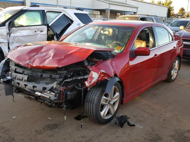 3FAHP0KC2AR158790 - 2010 FORD FUSION SPO RED photo 2