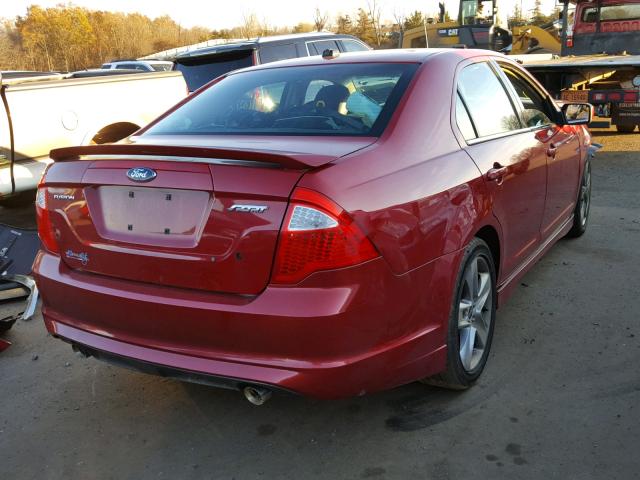 3FAHP0KC2AR158790 - 2010 FORD FUSION SPO RED photo 4