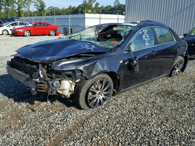 1G1ZH57B98F216547 - 2008 CHEVROLET MALIBU 1LT BLACK photo 2