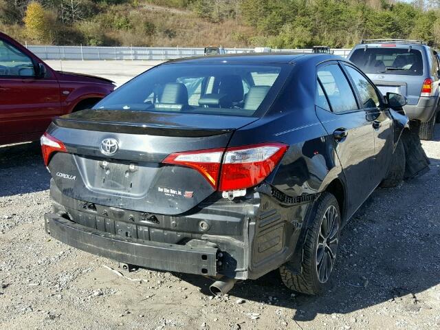 2T1BURHE0EC154755 - 2014 TOYOTA COROLLA L BLACK photo 4