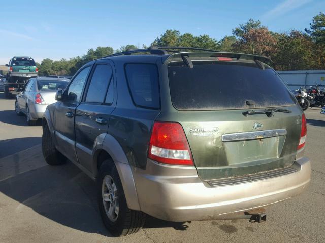 KNDJC733745247440 - 2004 KIA SORENTO EX GREEN photo 3