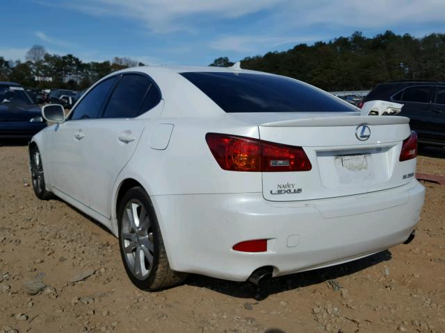 JTHBK262475042187 - 2007 LEXUS IS 250 WHITE photo 3