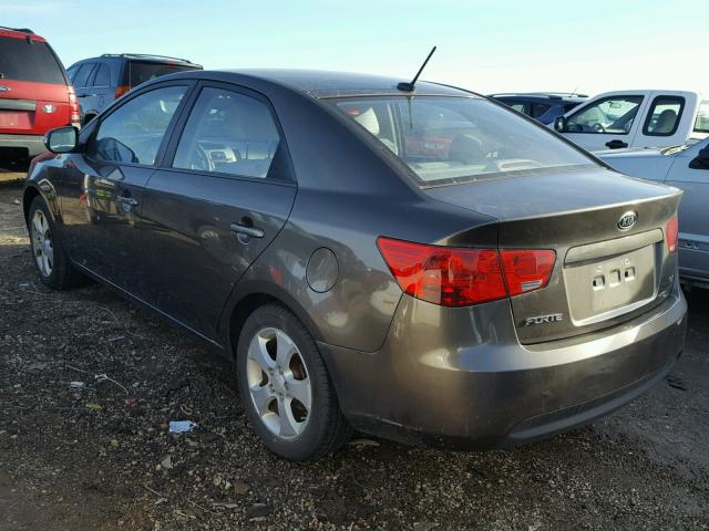 KNAFU4A25A5079740 - 2010 KIA FORTE EX GRAY photo 3