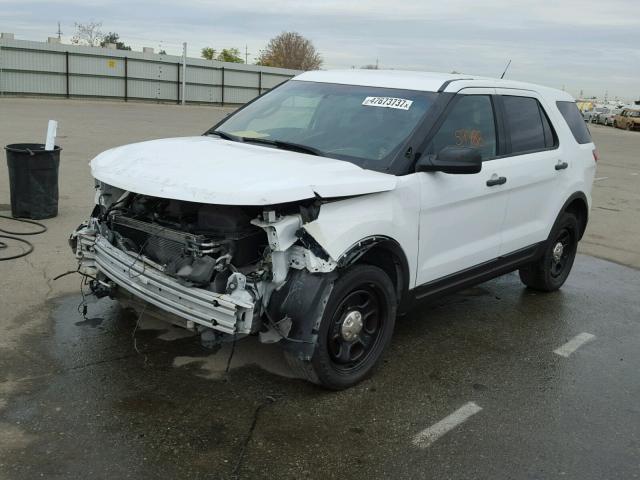 1FM5K8AR9FGA41539 - 2015 FORD EXPLORER P WHITE photo 2