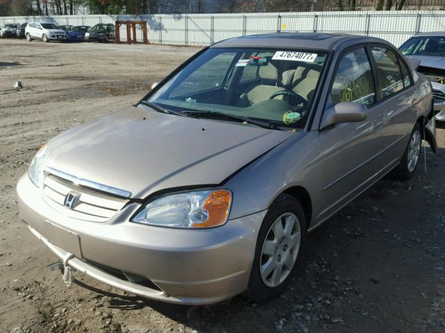 2HGES26882H551429 - 2002 HONDA CIVIC EX BROWN photo 2