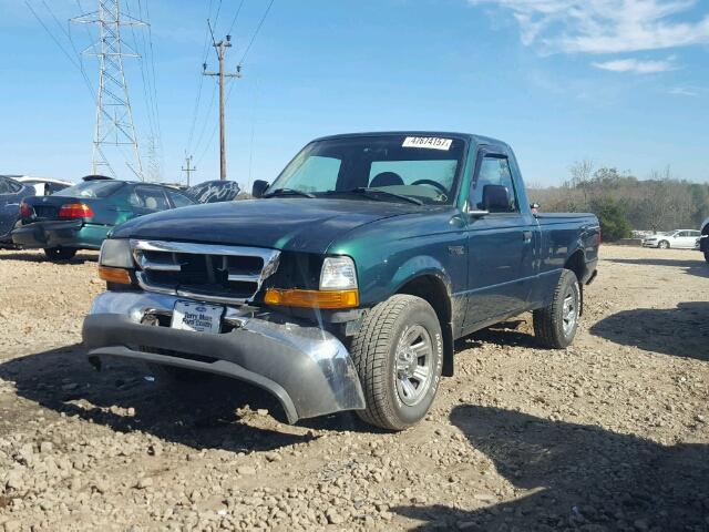 1FTYR10V3YTB18970 - 2000 FORD RANGER GREEN photo 2