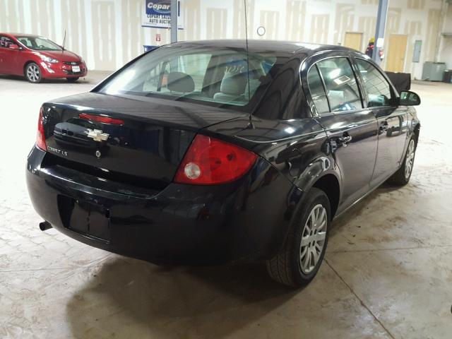 1G1AK55FX77350173 - 2007 CHEVROLET COBALT LS BLACK photo 4