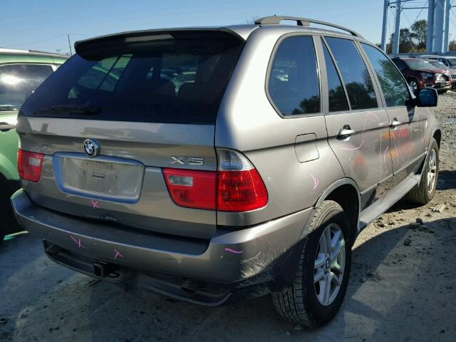 5UXFA13524LU36257 - 2004 BMW X5 3.0I GRAY photo 4