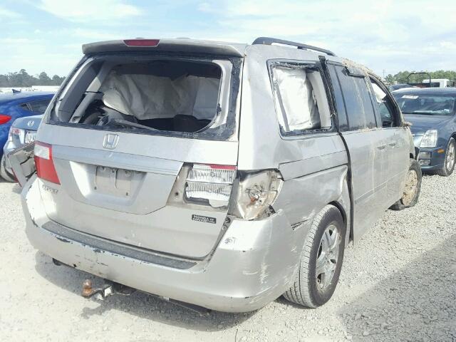 5FNRL38776B054052 - 2006 HONDA ODYSSEY EX SILVER photo 4