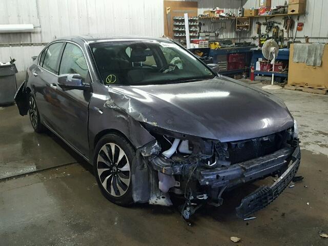 1HGCR6F72FA000273 - 2015 HONDA ACCORD HYB GRAY photo 1