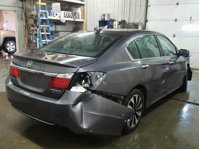 1HGCR6F72FA000273 - 2015 HONDA ACCORD HYB GRAY photo 4