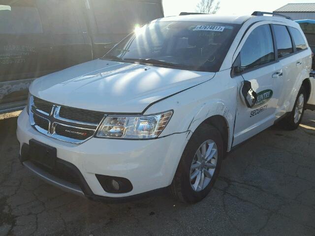 3C4PDDBG5HT600161 - 2017 DODGE JOURNEY SX WHITE photo 2