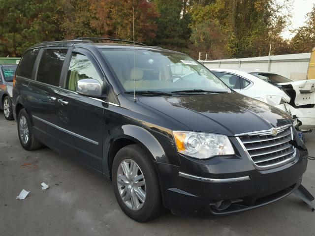 2A8HR64X58R689367 - 2008 CHRYSLER TOWN & COU BLACK photo 1