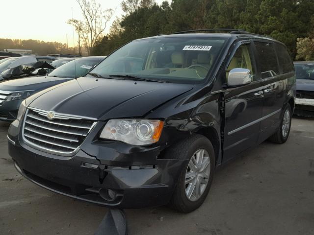 2A8HR64X58R689367 - 2008 CHRYSLER TOWN & COU BLACK photo 2