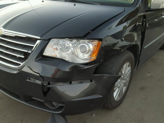 2A8HR64X58R689367 - 2008 CHRYSLER TOWN & COU BLACK photo 9