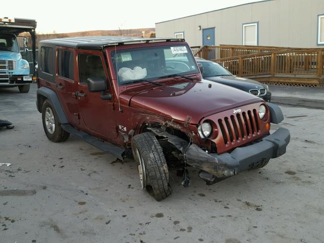 1J4GA39108L522964 - 2008 JEEP WRANGLER U MAROON photo 1