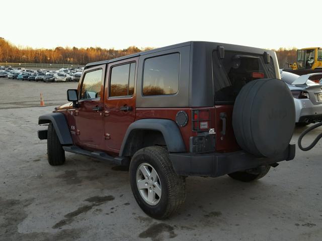 1J4GA39108L522964 - 2008 JEEP WRANGLER U MAROON photo 3