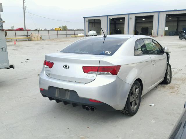 KNAFU6A21A5259406 - 2010 KIA FORTE EX SILVER photo 4