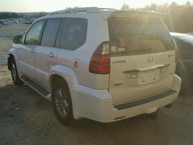 JTJBT20X780157090 - 2008 LEXUS GX 470 WHITE photo 3