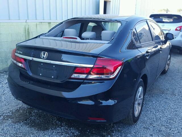 19XFB2F52DE207490 - 2013 HONDA CIVIC LX BLACK photo 4