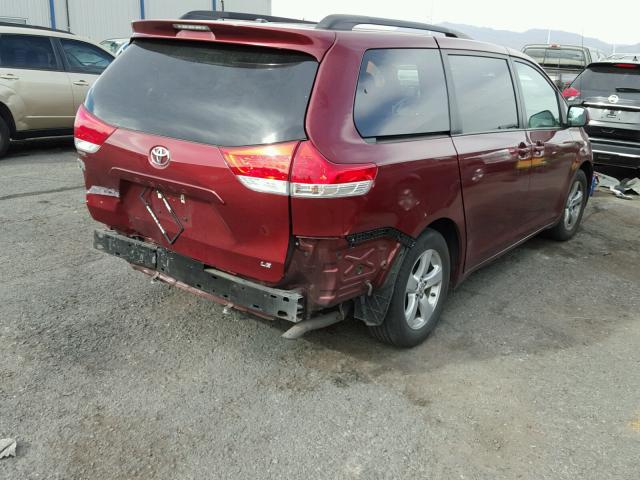 5TDKK3DC5BS027591 - 2011 TOYOTA SIENNA LE BURGUNDY photo 4