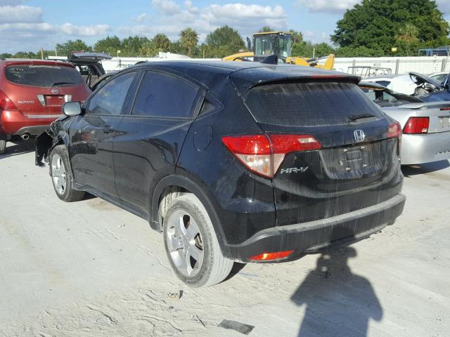 3CZRU5H3XGM718390 - 2016 HONDA HR-V LX BLACK photo 3