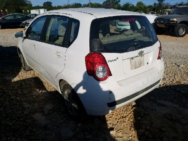 KL1TD66E69B673102 - 2009 CHEVROLET AVEO LS WHITE photo 3