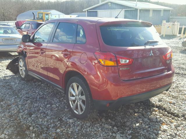 4A4AR3AU9DE003168 - 2013 MITSUBISHI OUTLANDER RED photo 3