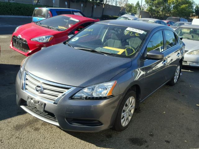 3N1AB7AP2FY360097 - 2015 NISSAN SENTRA S GRAY photo 2