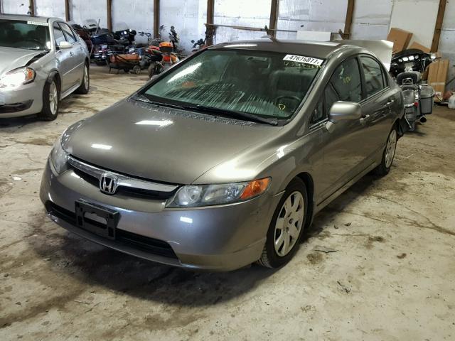 2HGFA16597H314365 - 2007 HONDA CIVIC LX GRAY photo 2