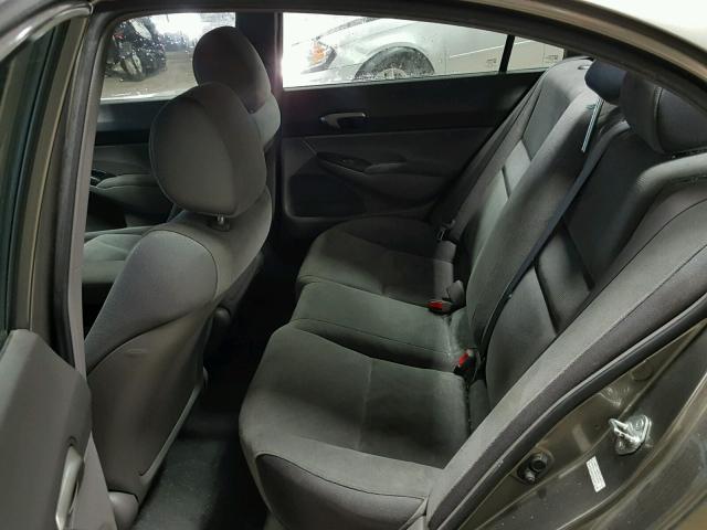 2HGFA16597H314365 - 2007 HONDA CIVIC LX GRAY photo 6