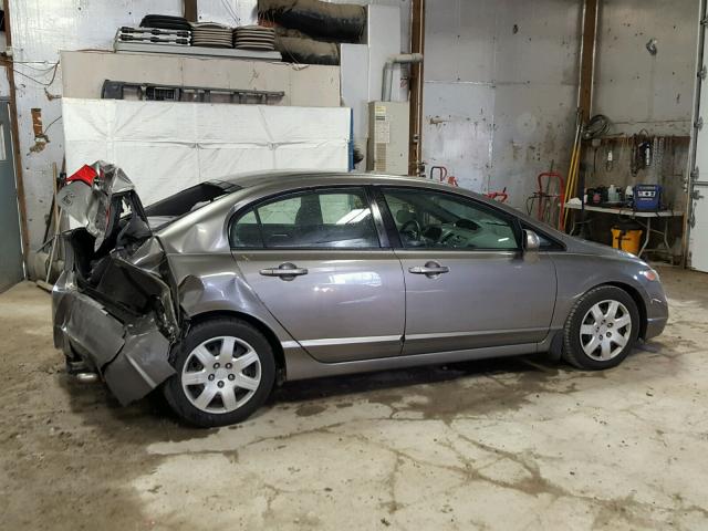 2HGFA16597H314365 - 2007 HONDA CIVIC LX GRAY photo 9