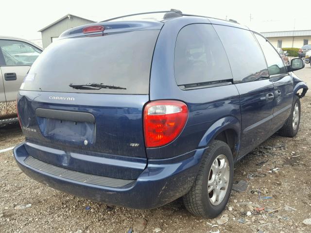 1D4GP25333B166906 - 2003 DODGE CARAVAN SE BLUE photo 4