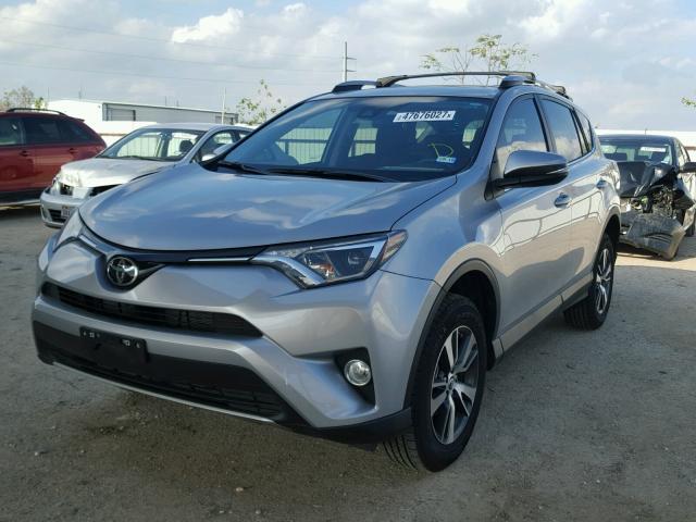 2T3WFREV0HW337308 - 2017 TOYOTA RAV4 XLE SILVER photo 2